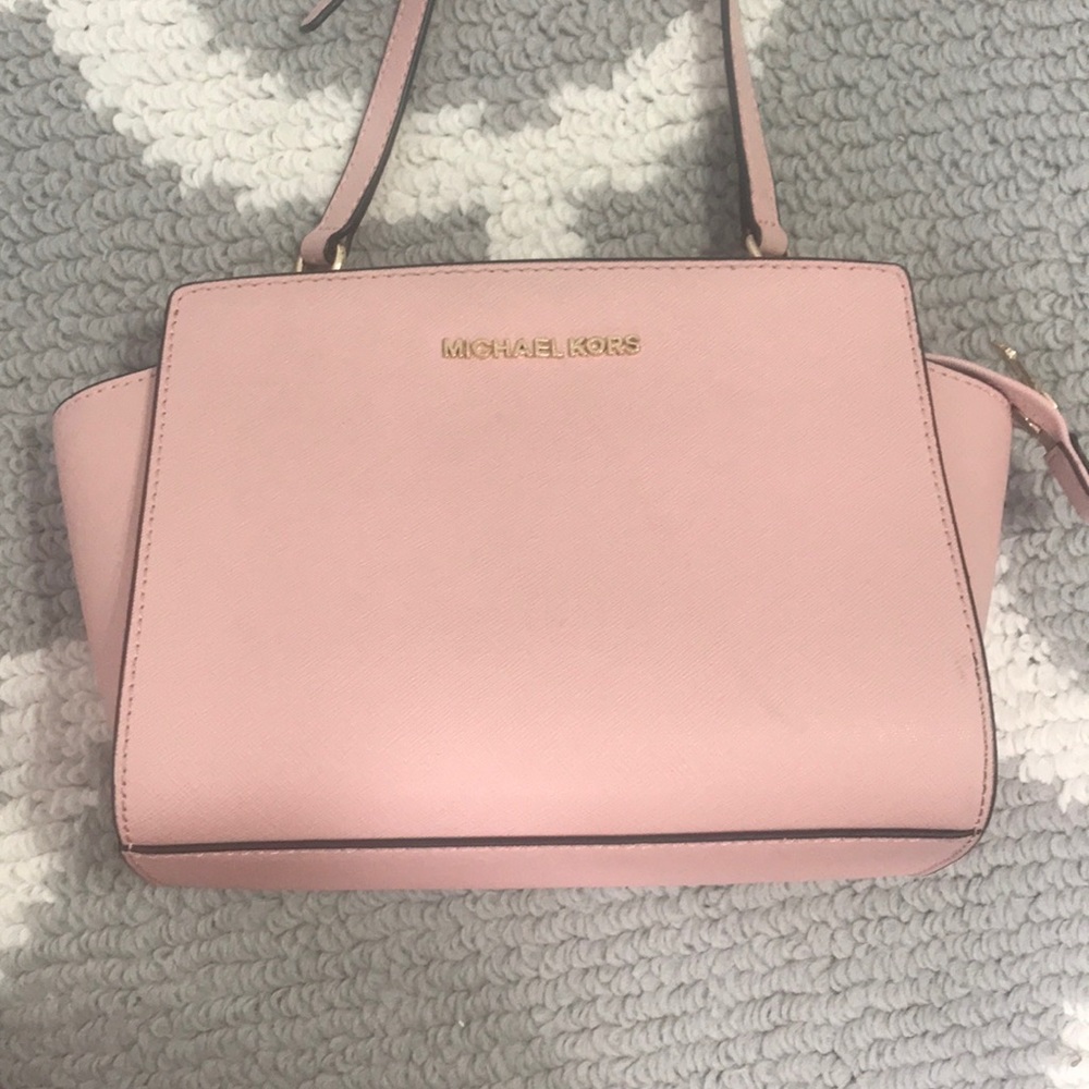 Michael Kors mini pink cross body bag